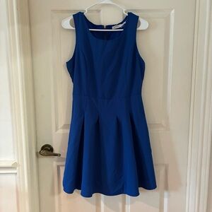 Blu Pepper royal blue A line pleated dress
